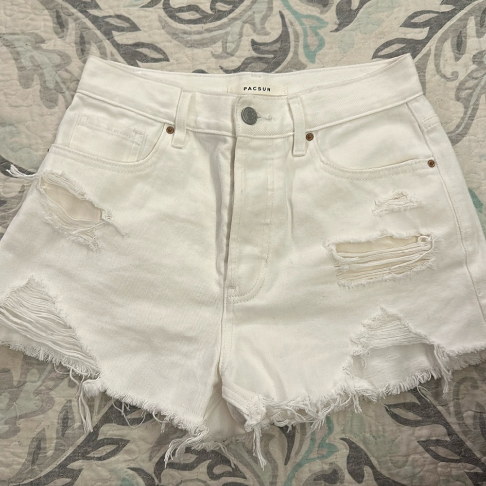 White Pacsun denim shorts